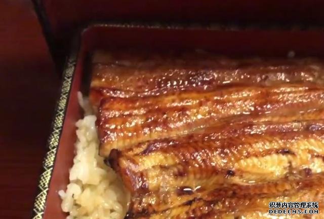 日本厨师处理鳗鱼,放到烤架上烤至金黄,肉质鲜嫩吃起来很过瘾
