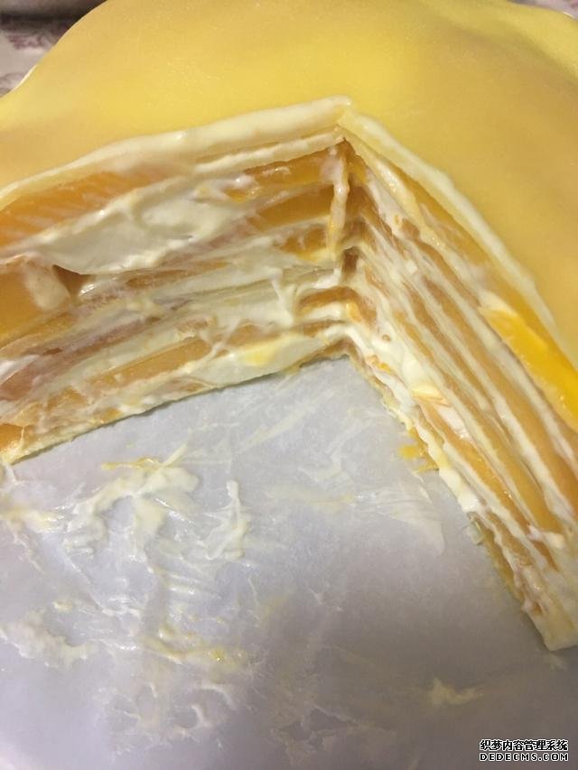 清爽的芒果千层蛋糕,吃了还想吃,再也不用买,一个平底锅搞定。