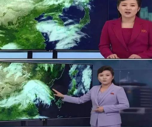 “韩国朝鲜”天气预报节目主持人对比,为了收视率一个比一个狠